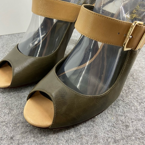 Cole Haan Olive and Tan Heels - Picture 2 of 13